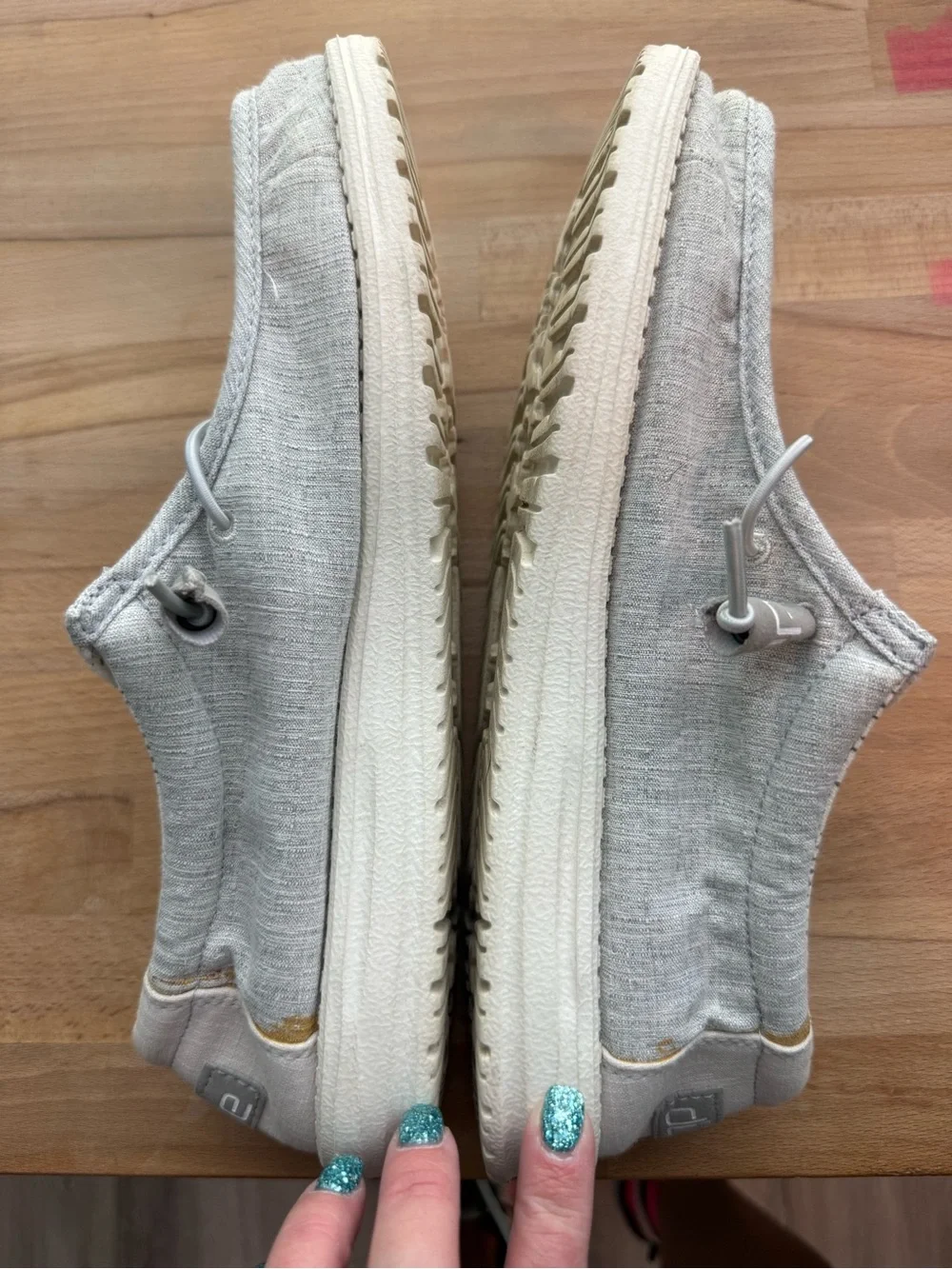 Hey Dude Wally Stretch Canvas Shoes | Men’s 10 | Heather Gray
